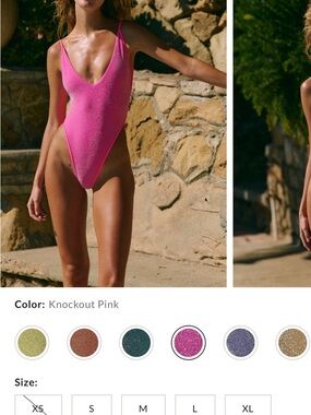 Free people “free-est Amber lurex” one piece swimsuit